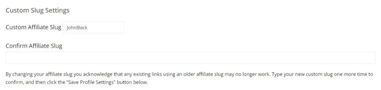 Custom Slug Setting