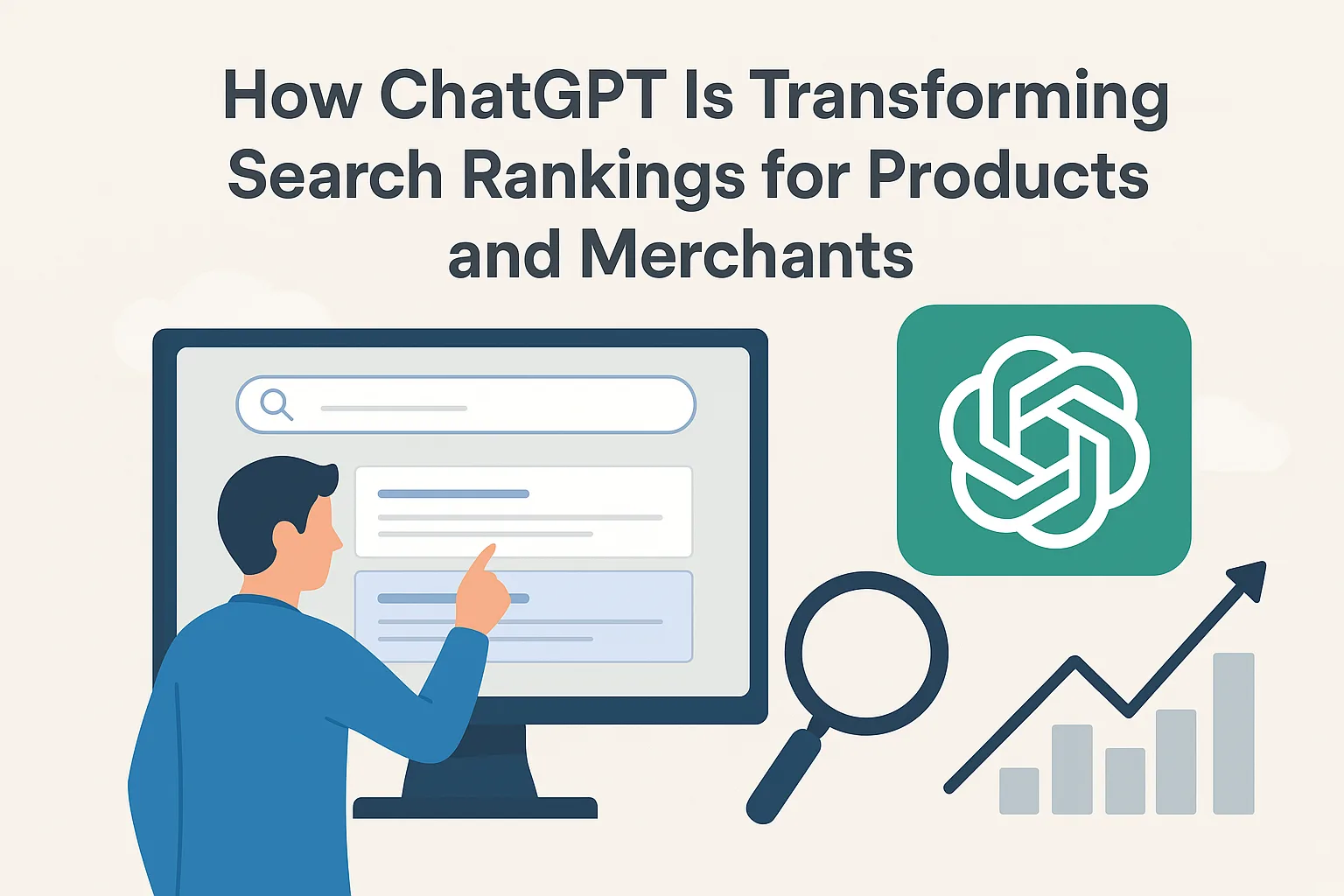 How ChatGPT Is Transforming Search Rankings for Products and Merchants 1 An image that shows ChatGPT and search rankings