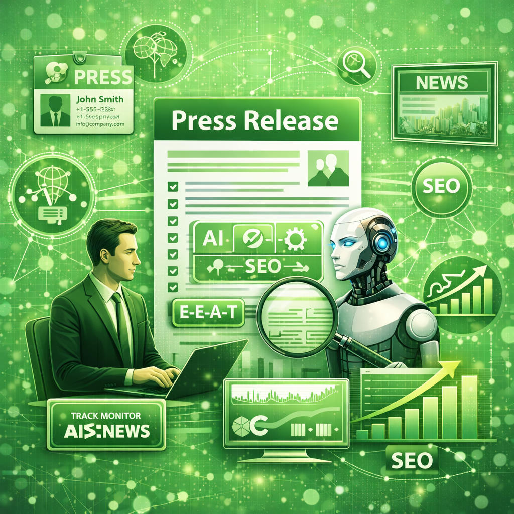 Press Release in 2026: Boost Website Authority, AI Discoverability, and Search Visibility 3 An image that portrays press release and ai