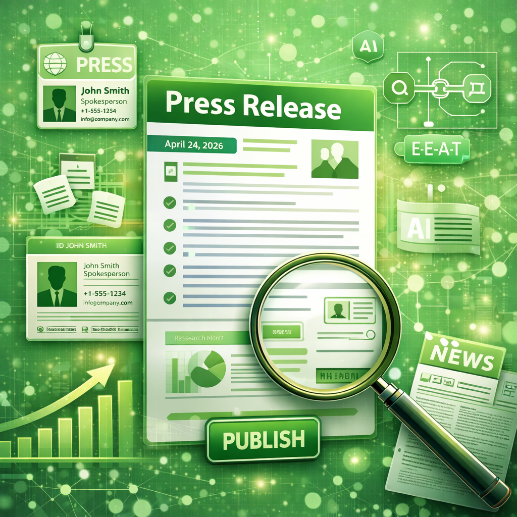 Press Release in 2026: Boost Website Authority, AI Discoverability, and Search Visibility 1 An image that portrays press release and ai