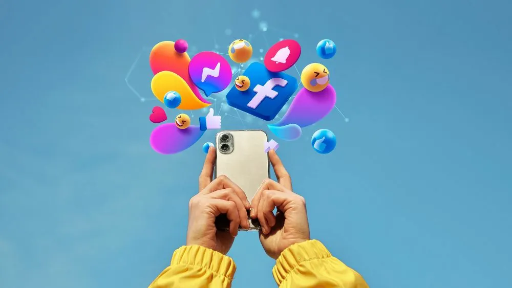 a phone with popping emojis because of influencer marketing
