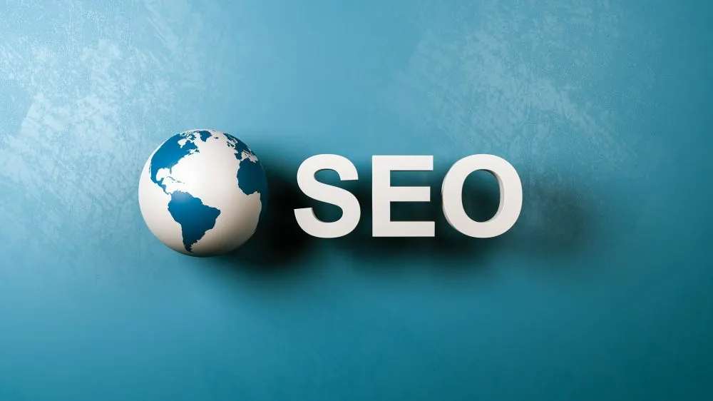 a globe and the letters SEO corresponding to International SEO